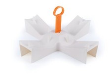 Quick Cook cuocipatate Micro-Ondes Polypropylène TPX Blanc avec détails Orange