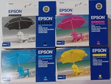 Kit 4 Colori cartuccie Originali EPSON Stylus C64/C66  T0452 T0453, T0454, T0441