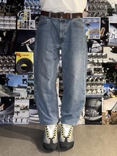 Jeans LEVI’s 550 35x30 EUR44 cropped Uomo Vintage 1996 Denim Blue Baggy Fit