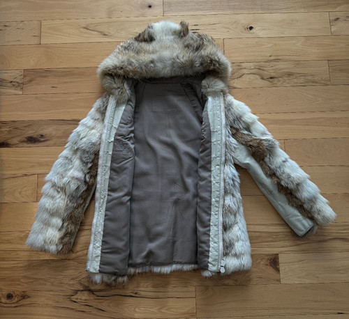 Cappotto pelliccia vera coyote