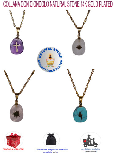 Collana ciondolo natural stone
