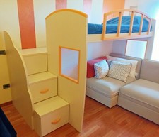 cameretta unisex a ponte per bambini