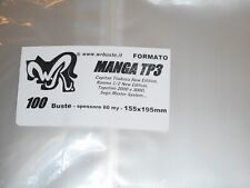100 BUSTE WR "MANGA TP3" 155x195 mm x Capitan Tsubasa New Edition, Ranma 1/2 New