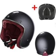 CASCO JET MOTO CAFE RACER