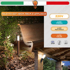 Lampione Giardino 1,10mt 70cm Lampioncino Esterno IP44 Palo Paletto Viale E27