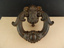 ANTICO ORIGINALE BATACCHIO BATTENTE BATTIPORTA IN FERRO FORGIATO ITALIANO