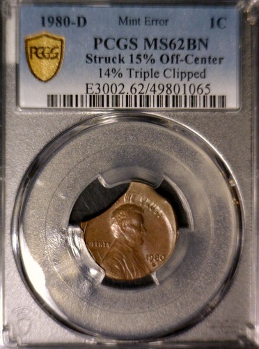 1980d errore pcgs ms62 - 1980d, fuori