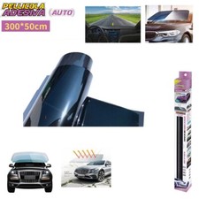 PELLICOLA OSCURANTE ADESIVA VETRI ADESIVA AUTO 300X50CM NERO 5% PROTEZIONE UV