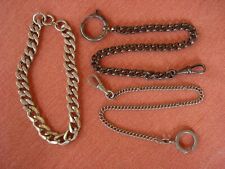 LOTTO 2 CATENE PER OROLOGIO DA TASCA + BRACCIALE UOMO