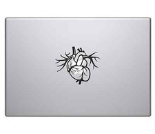Adesivo decalcomania vinile cuore pelle MacBook Pro Air 13" 15" 17" laptop sticker iPad