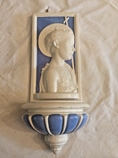 ACQUASANTIERA IN CERAMICA MANIFATTURA DI COLONNATA ICS INTRECCIATA VEDI FOTO