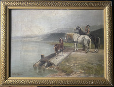 Dipinto olio h blanz - ad, h.