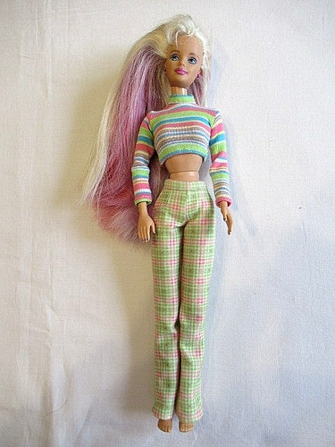 Barbie pantalon ecossais - en,