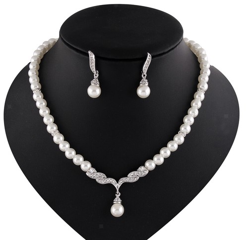 Parure collana perla faux - parure,