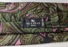 Cravatta ETRO 100% seta verde