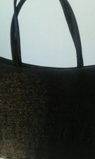  borsa da sera e cerimonia  nera  con 2 manici e ricamo  sulla parte frontale