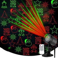 Proiettore di Natale 16 Modelli Luce Interno Movimento LED Laser Fiocco di Neve Lampada UK