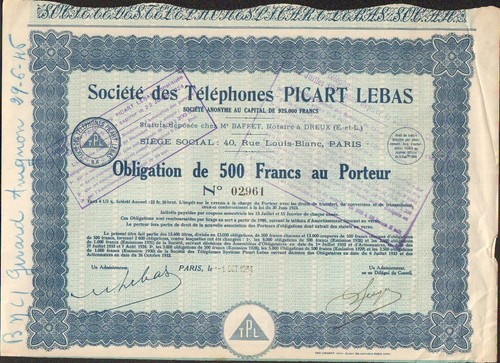 Obligation téléphones - obligation:,