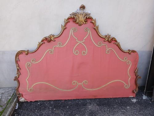 Testata letto stoffa rosa - stoffa,