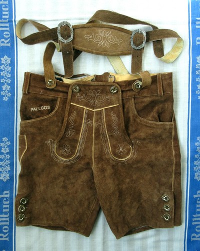 Pantaloni pelle marrone - pelle,