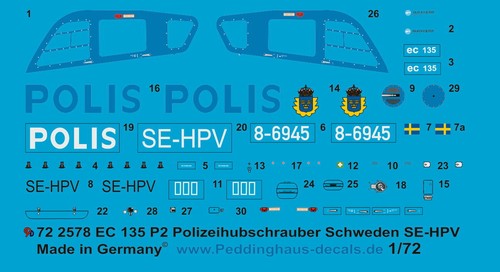 Decalcomanie peddinghaus 72 - decalcomanie, 1/72