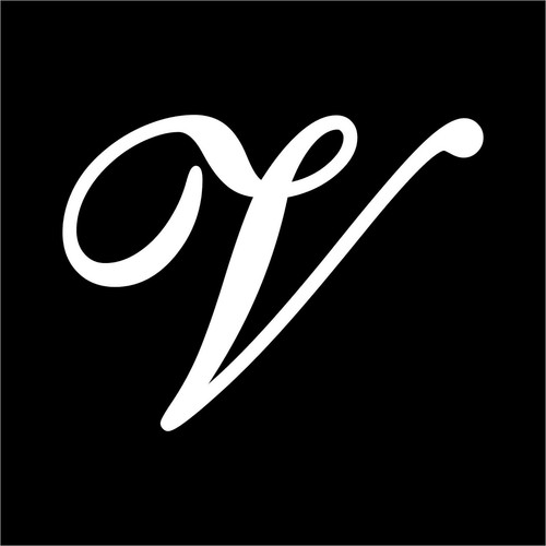 Adesivo prespaziato lettera - adesivo, v