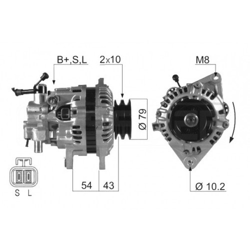 Alternatore per mitsubishi - alternatore,