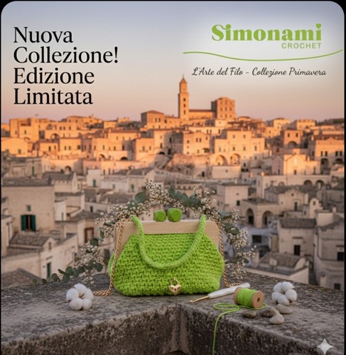Pochette verde uncinetto - pochette,