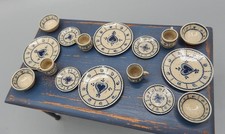 Jane Graber IGMA miniatura ceramica 4 posti blu smalto sale cuore 1:12