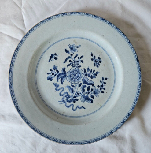 Antico piatto cinese blu - antico, e