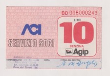 Miniassegni BUONI D'ACQUISTO / BENZINA ACI Litri 10 (arancio)