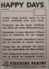  HAPPY DAYS  FIGURINE ALBUM PANINI NUOVE 1,50 RECUPERATE 1,00 scegli