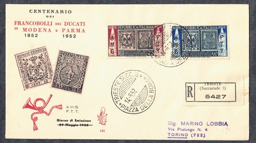 1952 fdc italia trieste zona - 1952,