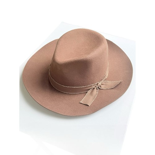 Fedora lana marrone - lana,