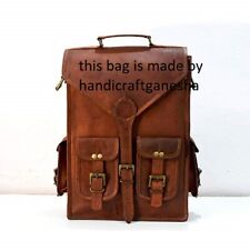 Vintage Uomo Pelle Zaino