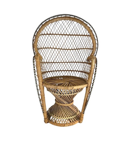 Sedia vintage vimini pavone - vintage,