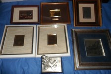 LOTTO QUADRI IN ORO ARGENTO E ALTRO METALLO  PIU PORTA GIOIE ARGENTO