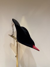 Elsa Schiaparelli Bellissime pantofole tacco alto a punta in metallo forma speciale