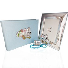 Set linea foto con ciuccio accessori prima infanzia album+cornice+pinza ciuccio