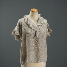 Yves Saint Laurent Camicia Vintage Seta Taglia 42 Francia Anni 70 Originale