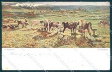 Cartolina Artista Firmata Segantini Al Bar Bruckmanns 39 RUGHE TW2220