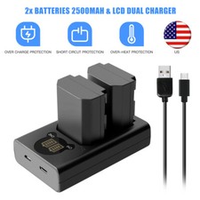 2X 2500mAh Battery+Charger For