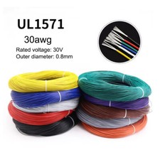 Cavo Elettrico PVC Filo Rame Stagnato Filo 30AWG Tensione 30V OD 0,8mm