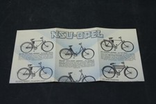 vecchia stampa volantino NSU OPEL bicicletta pubblicità pubblicità vintage