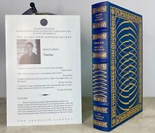 TIMELINE by Michael Crichton, Signed First Edition Franklin Library 1999