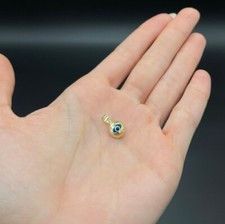 14K SOLID GOLD BLU EVIL EYE