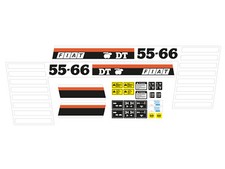KIT ADESIVI TRATTORE FIAT 55-66 DT FRUTTETO COMPLETO DI SIMBOLI E AVVERTENZE
