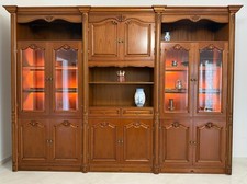 Mobile - Splendida parete attrezzata in legno massello / Arte Povera con luci