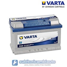 BATTERIA AUTO 72AH E43 VARTA BLUE DYNAMIC 680A di spunto 74AH RIBASSATA