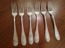 6 forchette argentate
